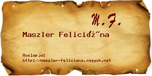 Maszler Feliciána névjegykártya